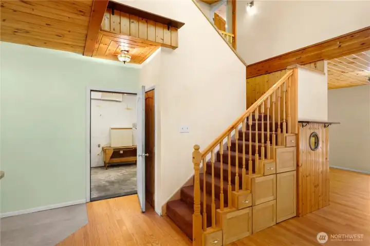 Built in Drawers into the Stairs.