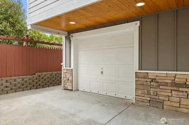 Attached 1 car garage with walkway to the front door! Plenty of room to store gear or 1 car