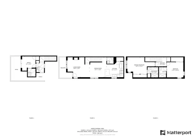 The floor plan does not include the attached garage on the main level