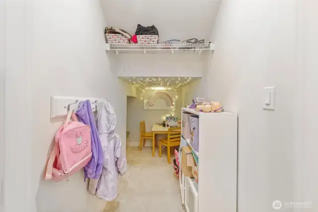 Secret play area under the stairs