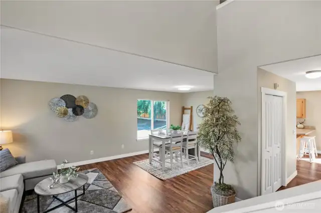 View as you are heading upstairs