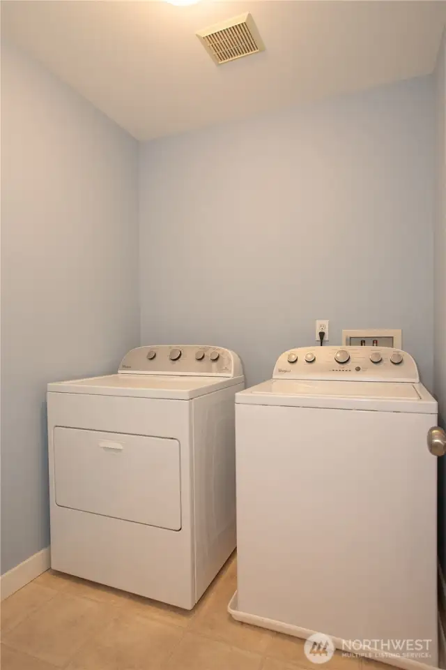 Laundry room is at the end of the hall, washer & dryer stary!!