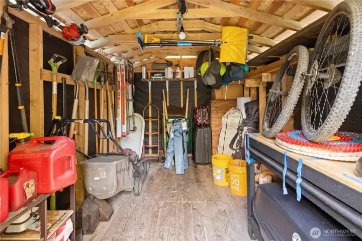 So much storage space inside the storage shed