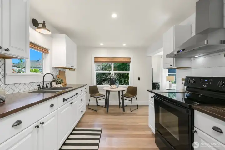 Kitchen has useful counter space
