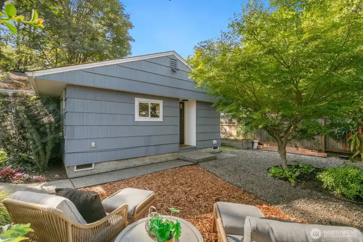 Back of home is northern facing with alley access for ease of entry to property