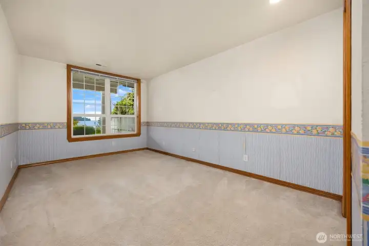 Ample lower level bedroom
