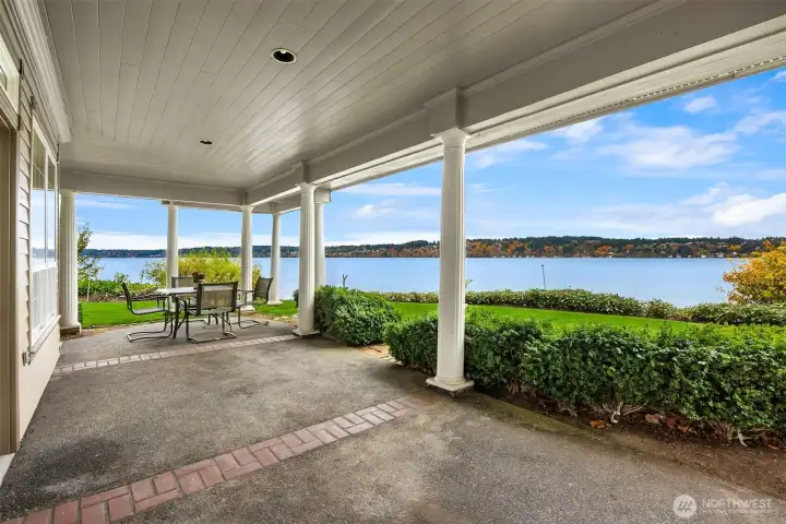 Lower level patio with plenty of room.