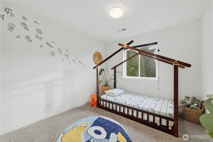 Bedroom 2 just down the hall from the primary bedroom