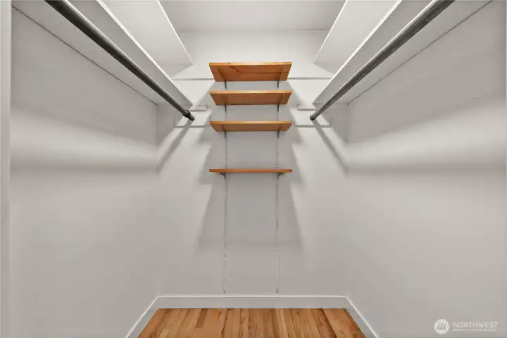 Walk in closet located in bedroom #2 Walk in closet located in bedroom #2