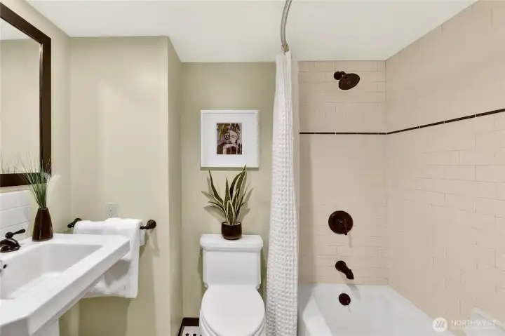 Lower level full bathroom.