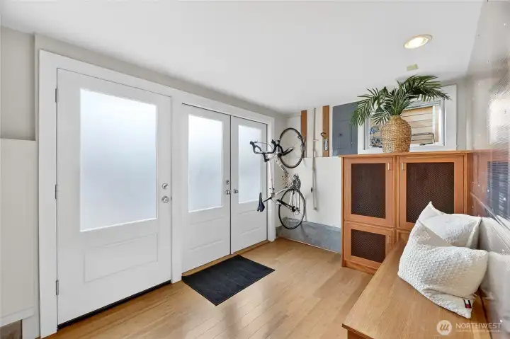 Outside entry to the mud room.