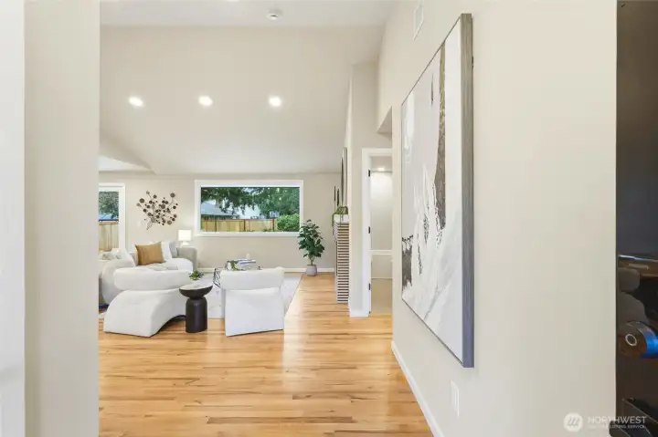 Refinished original hardwoods