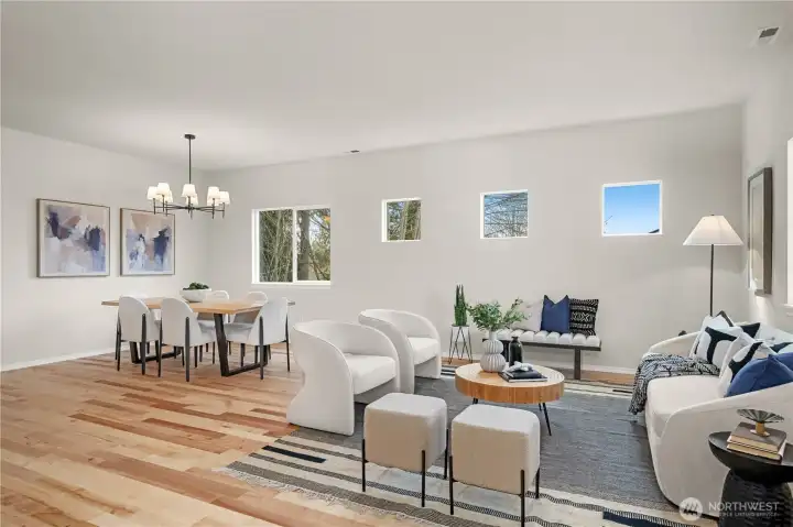 The formal living/dining great room.