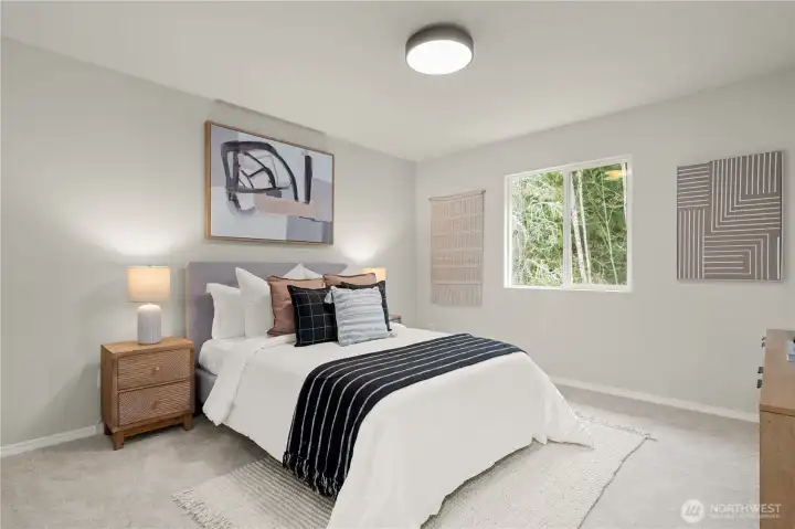 Upper level bedroom. This is one of four bedrooms upstairs in the home.