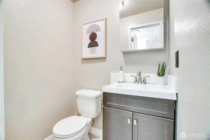 Private 1/2 Bath that has been updated.