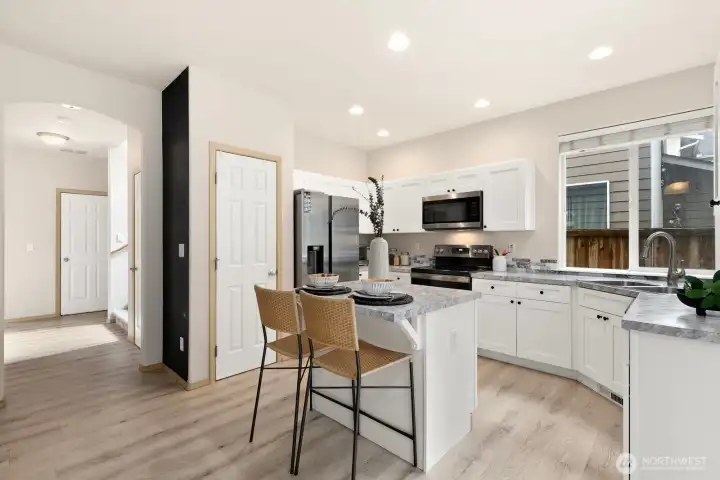 Pantry provides extra storage space