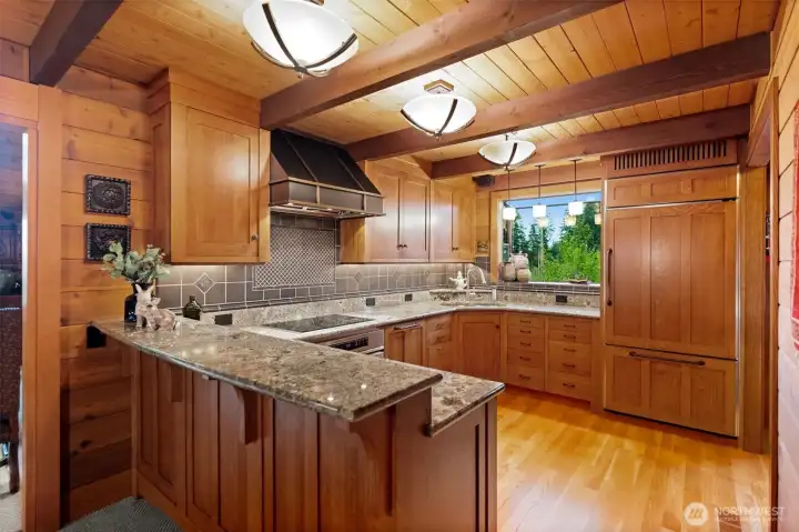 Chef's Kitchen featuring abundant storage