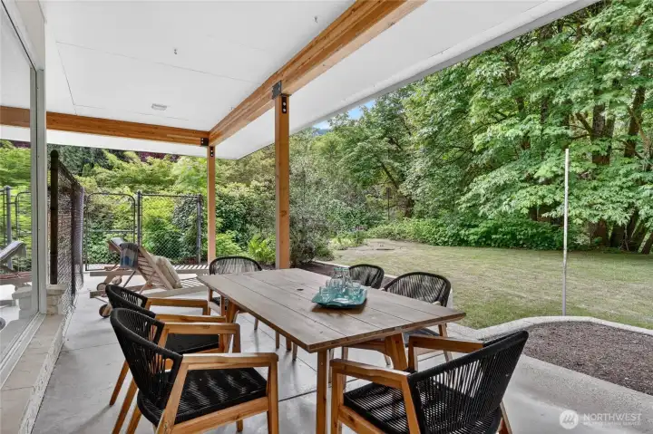 Huge yard to enjoy with creekside views.