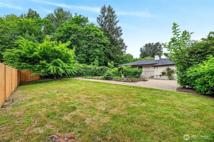 Newly fenced side yard - beautiful garden space for your veggies!