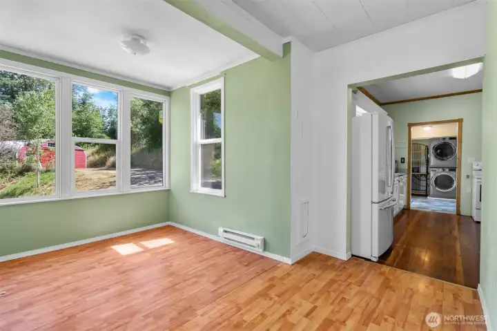 Kitchen leads directly into a secluded dining room with all the windows to enjoy your masterpiece that you just made Kitchen leads directly into a secluded dining room with all the windows to enjoy your masterpiece that you just made