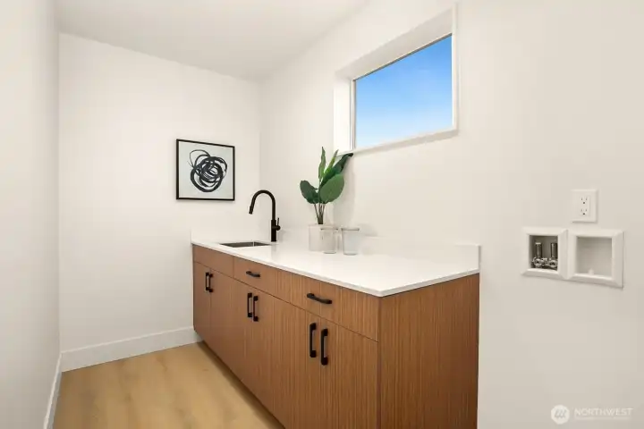 Laundry Room with Sink and Cabinets Laundry Room with Sink and Cabinets