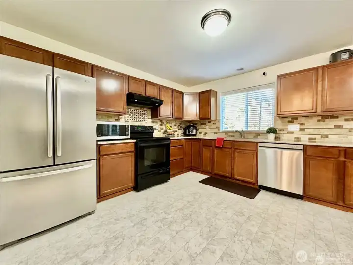 Spacious kitchen.