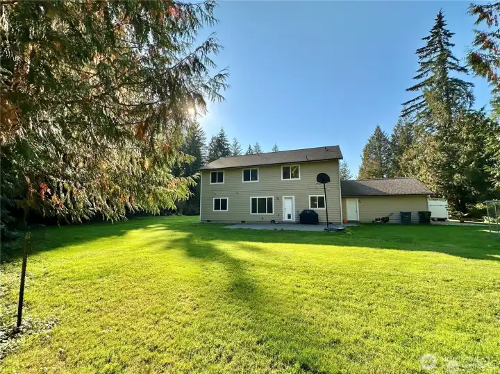 Backyard main home.