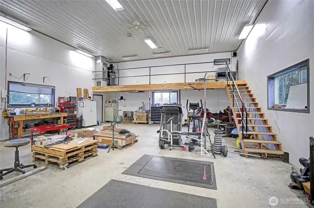 The shop space is heated and cooled and loft space round out this amazing shop!