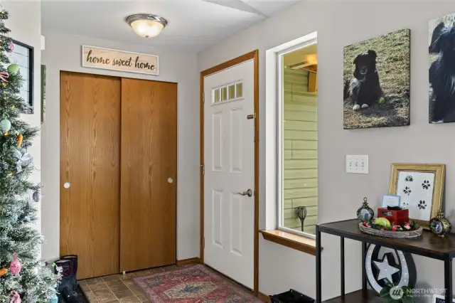 entry area with closet