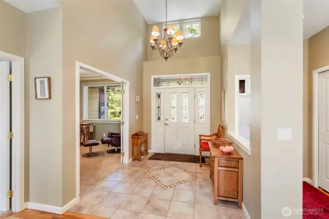 The entry is flooded with light!