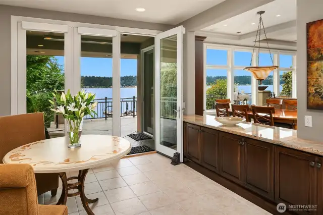Such a smart floor plan celebrates the best in timeless lakefront living.