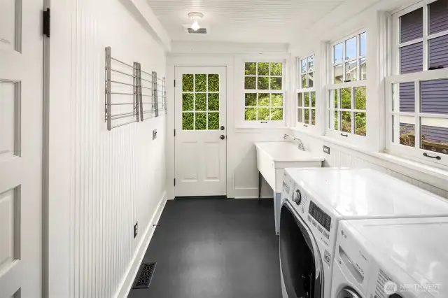 The laundry room is even dreamy and has a large utility sink that is SO handy!