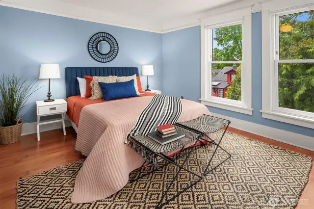 Another large bedroom (with substantial closet space) and western light.