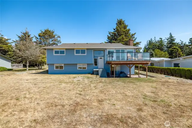 Front of home with beautiful water views