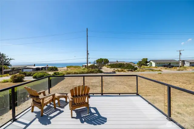 Wonderful views west from front deck.