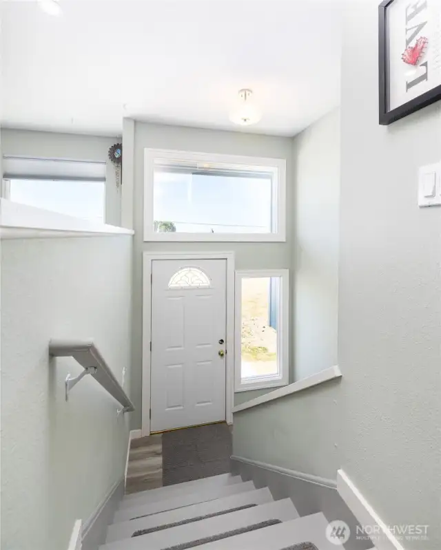 Split level entry from front door