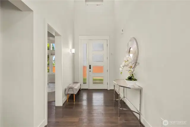 Grand entry with high ceiling