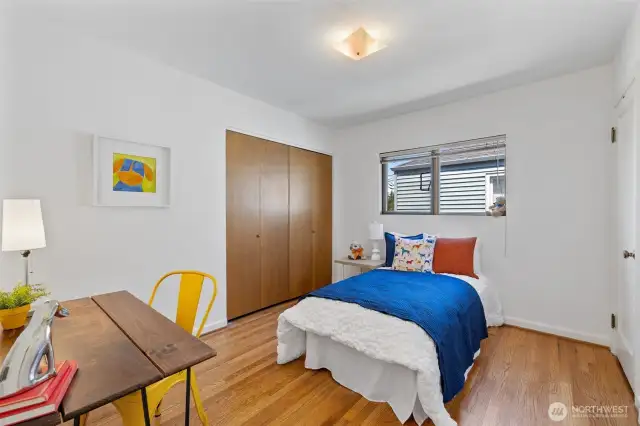 Second main floor bedroom with a double closet.