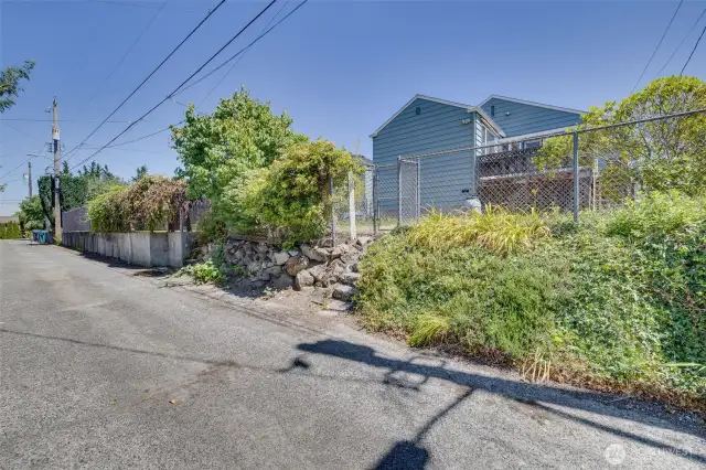 View of home from alley.
