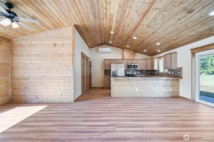 Warm, Natural Wood Throughout.