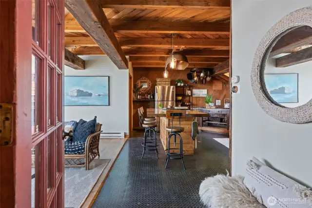 Entry to Living Room and Kitchen