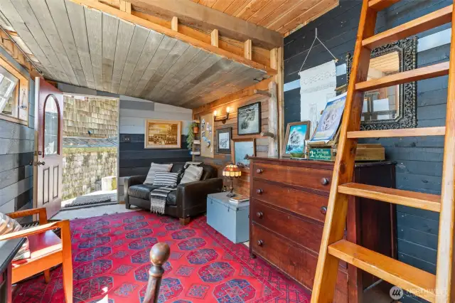 Guest House (Main Floor) with ladder to sleeping loft.