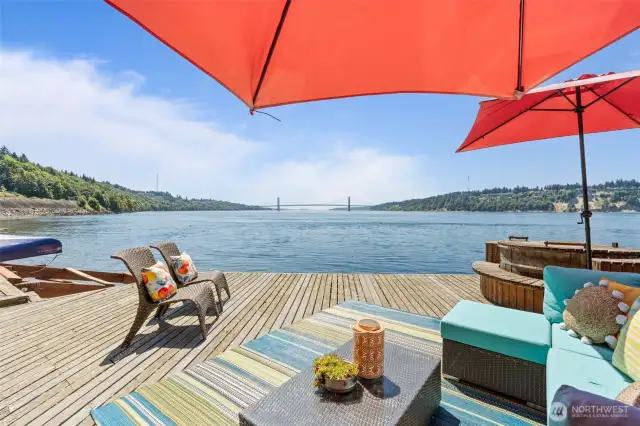 Deck Facing Narrows Bridge
