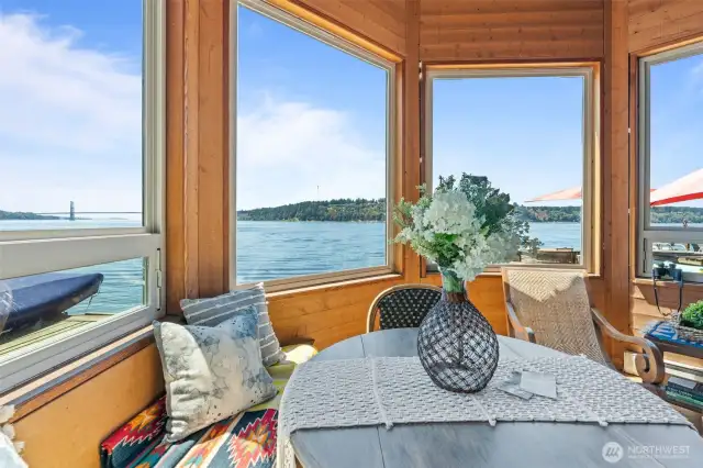 Living Room with Narrows Bridge View.