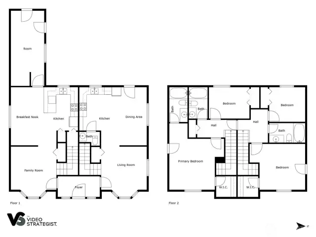 Floor plan upstairs and downstairs