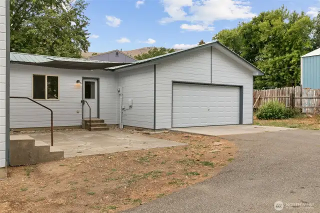 Patio and Garage