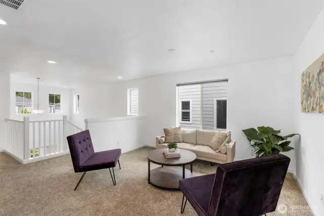 LOFT on Upper level is a such a nice flex space. Playroom, office, second living area, media room...