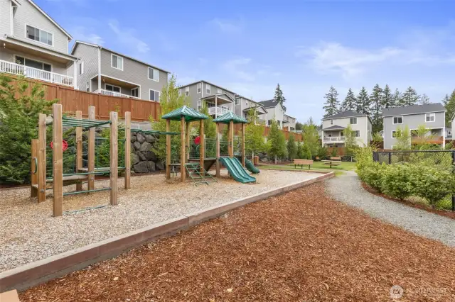 Playground for the community - nice walking trails and guest parking area.