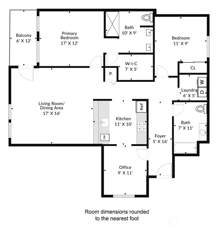 Spacious floor plan.