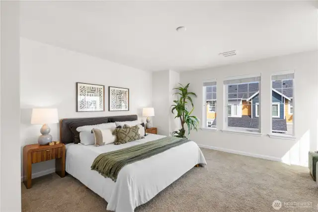 Head upstairs to your generous primary suite.